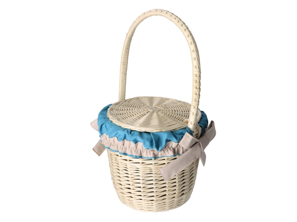 Peohud Weiden-Picknickkorb - Großer Ovaler Korb Mit Leinenfutter Für Picknicks & Aufbewahrung