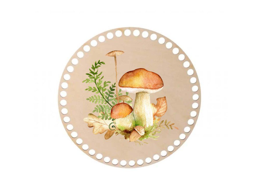 Holz Pilze „Forest Mushrooms“ im Korb