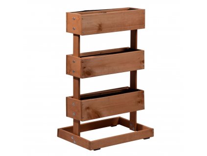 3-stöckiger Holzblumentopf