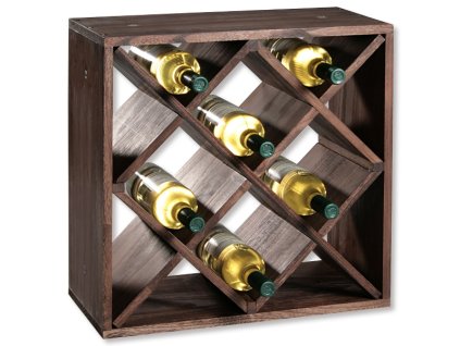 Weinflaschenständer aus Kiefernholz II – 50 x 50 x 25 cm