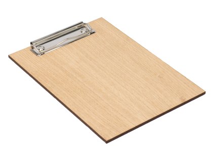 Holzplatte mit Clip A4 – Eiche