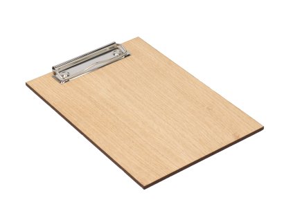 Holzplatte mit Clip A5 – Eiche