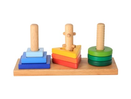 Holzspielzeug – Aufsetzen und drehen