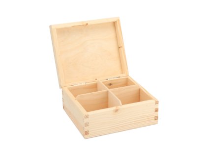 Tee Holzbox (4 Fächer)
