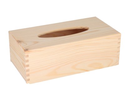 Holzbox für Taschentücher mit ausziehbarem Boden II