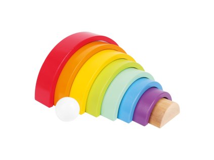 Motorischer Regenbogen aus Holz