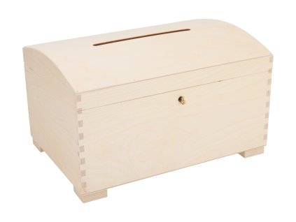 Holztruhe XIII Spardose mit Schloss