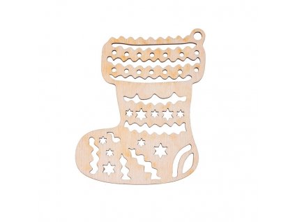 Weihnachtsschmuck aus Holz – Strumpf