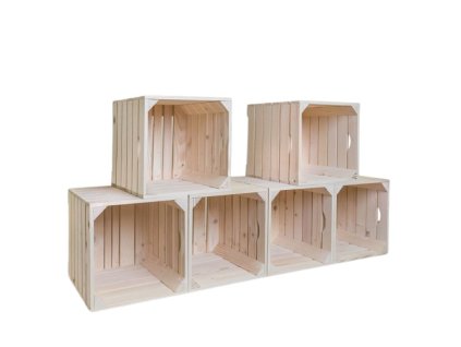 Holzkisten-Schuhregal 120 x 60 x 35 cm