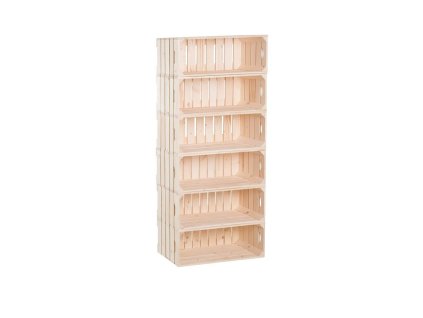 Regal aus kleinen Holzkisten 132 x 60 x 30 cm