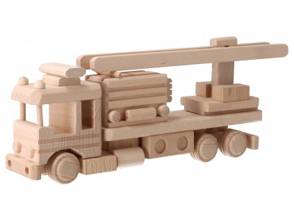 Feuerwehrauto aus Holz