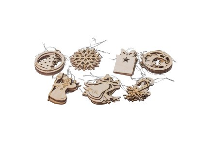 Weihnachtsbaumschmuck aus Holz 35 Teile