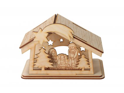 Krippe aus Holz VII