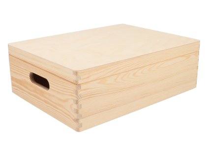 Holzbox mit Deckel 40 x 30 x 14 cm
