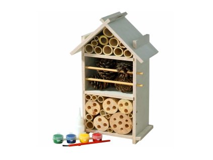 Insektenhotel aus Holz zum Dekorieren 16 x 9,5 x 28 cm