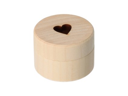 Mini-Holzdose mit Herz