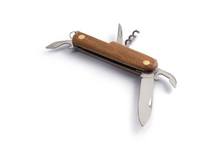 Multifunktionales Klappmesser aus Holz