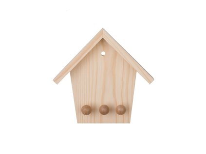Schlüsselhalter aus Holz – Häuschen