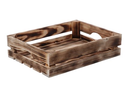 Holzkiste geflammt 40 x 30 x 10 cm