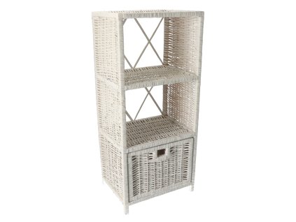 Weidenkommode weiß I