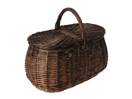 Weiden-Picknickkorb dunkel