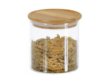 Glasgefäß mit Bambusdeckel – 500 ml