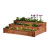 3-stöckiges Blumenbeet aus Holz 110 x 88 x 36 cm