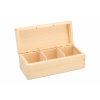 Tee Holzbox (3 Fächer)