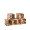 Schuhschrank aus geflammten Holzkisten 120 x 60 x 35 cm