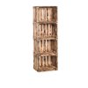 Regal aus geflammten Holzkisten 120 x 40 x 24 cm