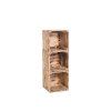 Regal aus geflammten Holzkisten 90 x 30 x 35 cm