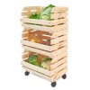 Wagen für Obst- und Gemüsekisten aus Holz