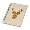 Notizbuch aus Holz A5 – Hirsch