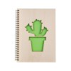 Notizbuch aus Holz A5 – Kaktus II