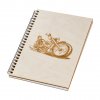 Notizbuch aus Holz A5 – Motorrad