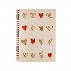 Notizbuch aus Holz A5 – Herzen