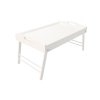 Tablett fürs Bett aus Holz 50 x 30 cm weiß