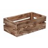 Holzkiste geflammt 34 x 20 x 12 cm