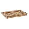Holzkiste geflammt 56 x 36 x 6 cm