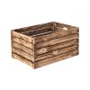 Holzkiste geflammt 60 x 30 x 30 cm