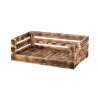 Holzkiste geflammt offen 60 x 39 x 20 cm