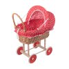 Rattan Puppenwagen mit Muster