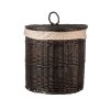 Wäschekorb aus Weide Vera dunkel gefüttert
