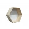 Naturregal – Sechseck 38,5 x 33,5 x 15 cm