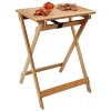 Klappbarer BBQ-Tisch aus Bambus – 60 x 45 x 79 cm