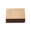Set mit 6 quadratischen Untersetzern aus Eiche