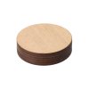 Set mit 6 runden Untersetzern aus Eiche