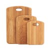 Premium Eichenholz-Schneidebrett-Set 3tlg.