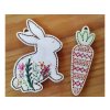 Stickschablonen aus Holz - Hase mit Karotte
