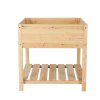 Holz-Blumenkasten mit Regal 78 x 78 cm - Kiefer